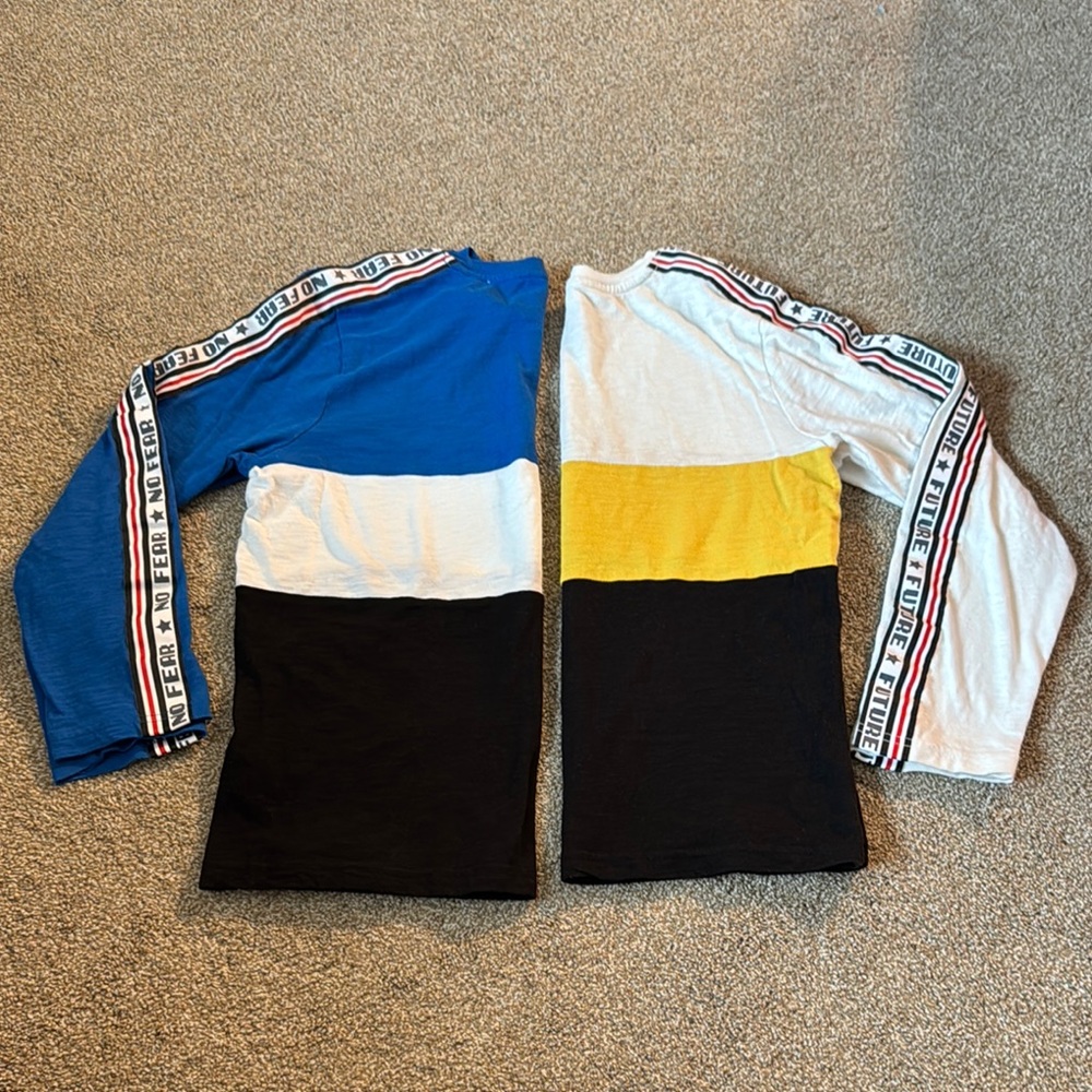 Size 10/12 VGUC - Wonder Nation Color Block Long Sleeve Tee Bundle